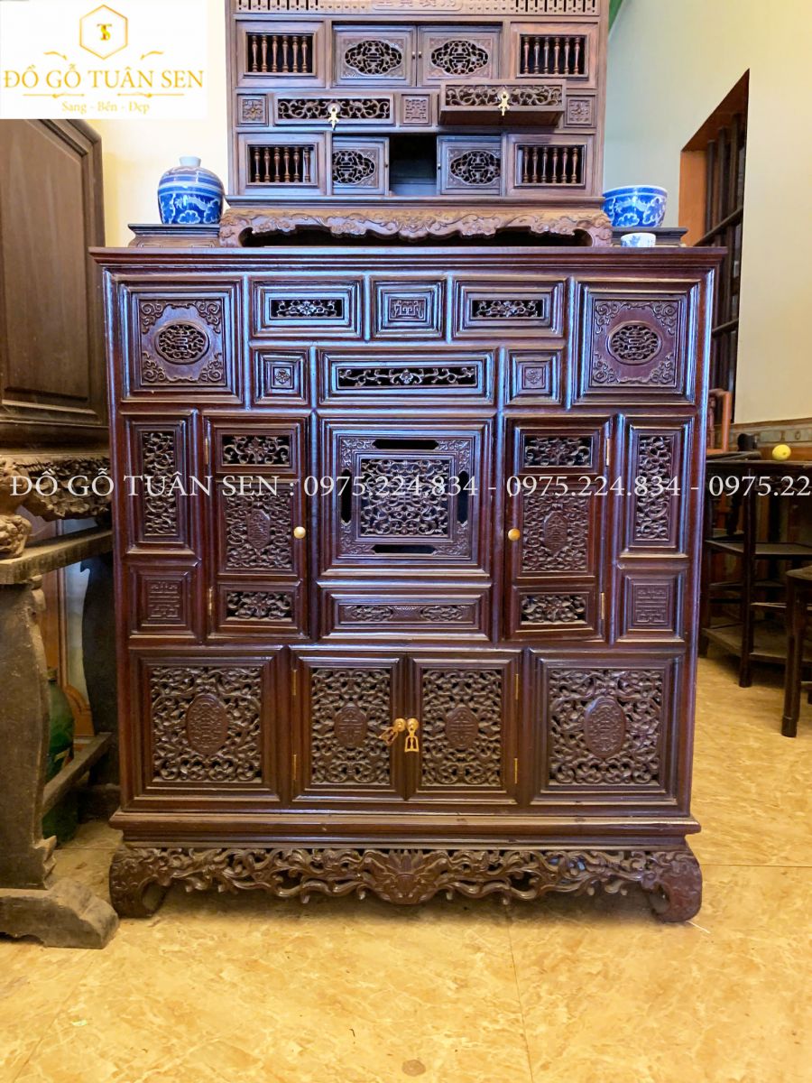 Thông tin kích thước tủ huế gỗ gụ